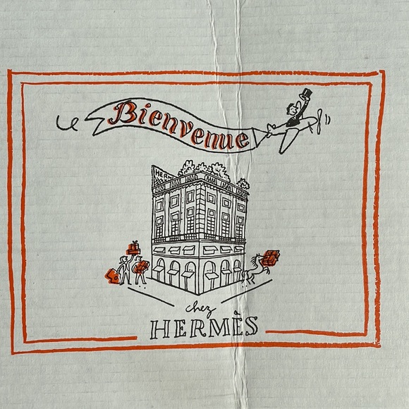HERMES WHITE EMPTY BOX Chez Bienvenue Packing Box - Picture 3 of 13